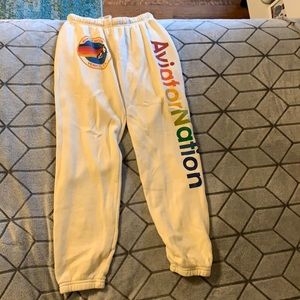 Aviator nation, XS, vintage white sweats